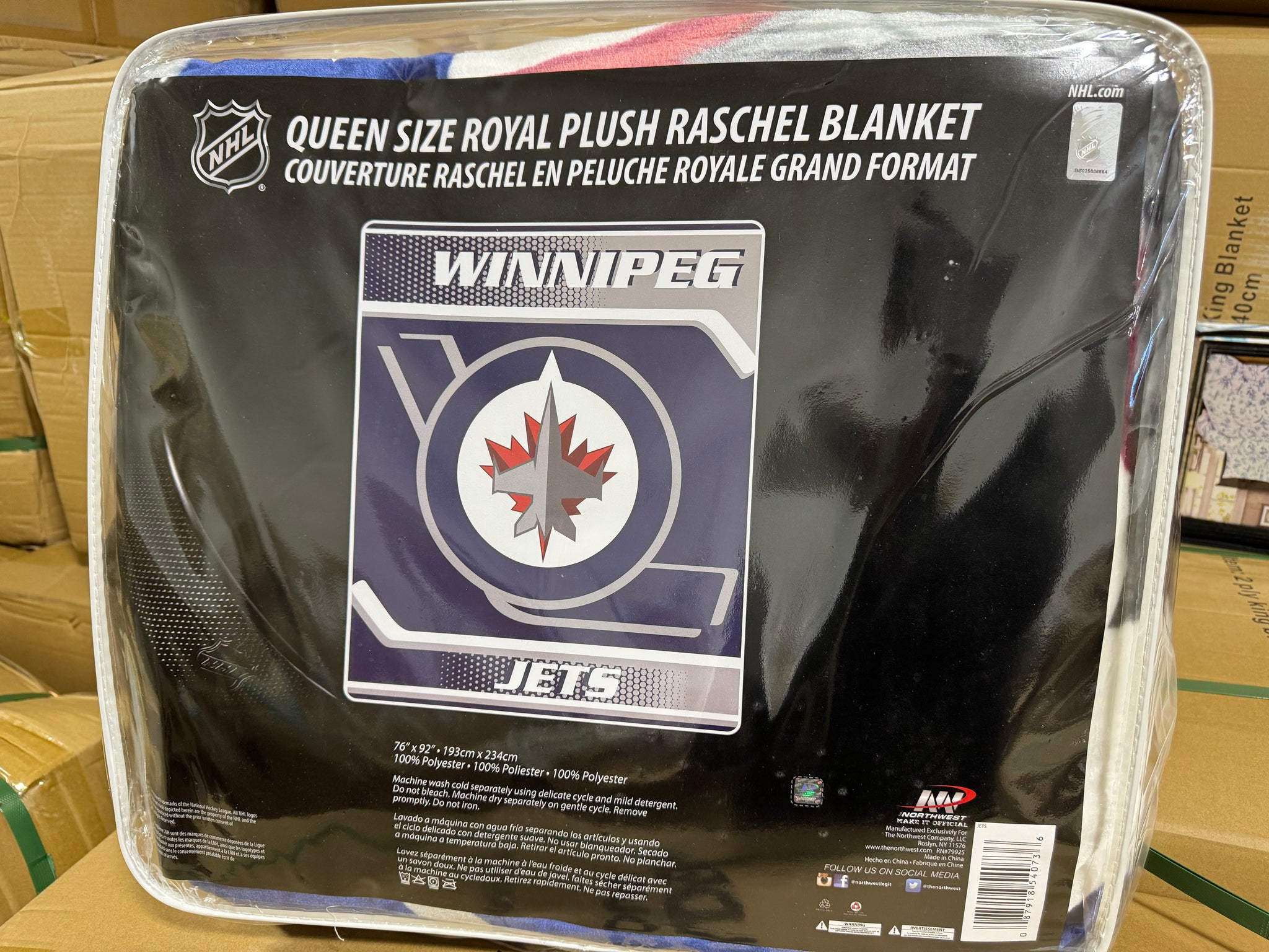 Official Licensed NHL Queen Size Luxury Plush Blanket