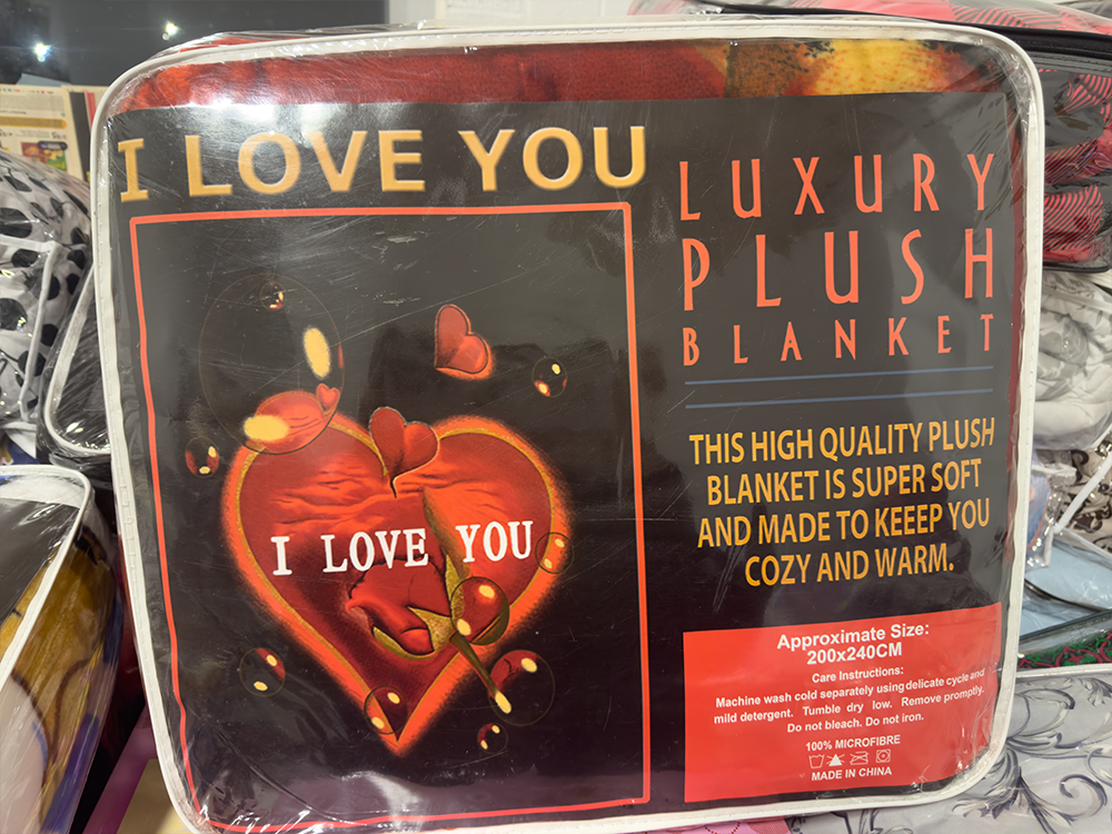 Queen Size I Love You Luxury Plush Blanket