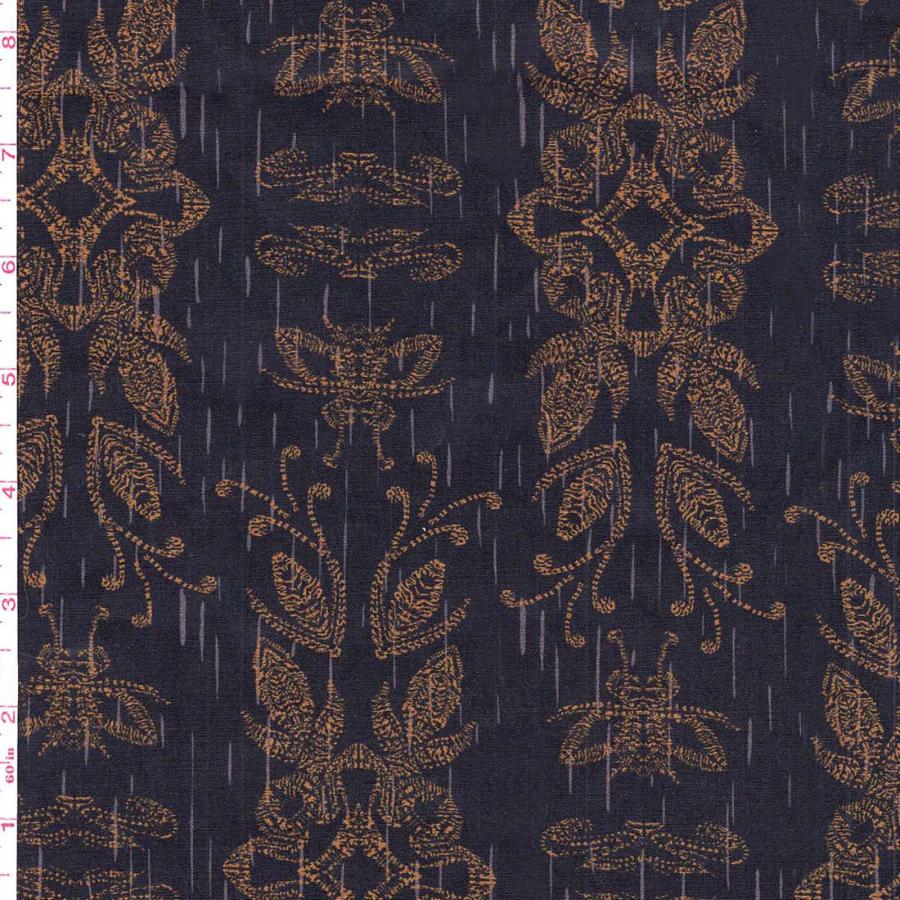 Pat Bruderer - Bee Resilient - Birch Bark Biting Fabric - PB-BLAK-WITHBIRCH-1