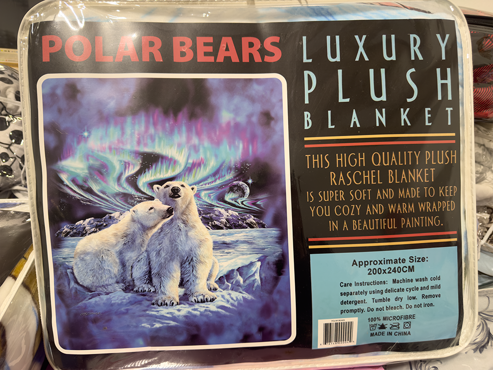 Queen Size Polar Bear Luxury Plush Blanket