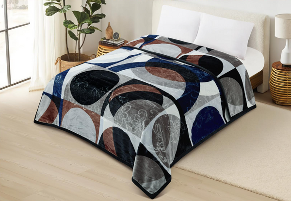 2 Ply Heavy Korean Mink Raschel Queen Size Blanket - Plush, Fleece and Warm for Ultimate Comfort - Fleece Blanket - Weight Blanket 8.8lb 4kg